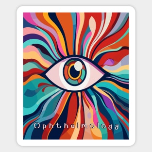 Colorful ophthalmology Brafdesign Sticker